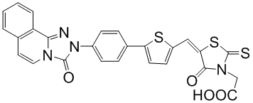2-(5-(4-(3-oxo-[1,2,4]triazolo[3,4-a]isoquinolin-2(3H)-yl)phenyl)thiophen-2-yl)methylene)-4-oxo-2-thioxothiazolidin-3-yl)acetic acid