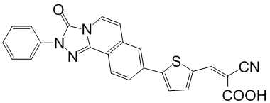 (2Z)-2-cyano-3-(5-(2,3-dihydro-3-oxo-2-phenyl-[1,2,4]triazolo[3,4-a]isoquinolin-8-yl)thiophen-2-yl)acrylic acid