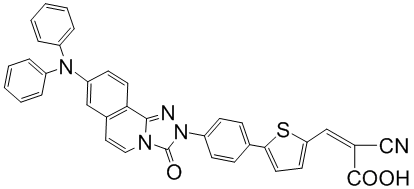 (Z)-2-cyano-3-(5-(4-(8-(diphenylamino)-3-oxo-[1,2,4]triazolo[3,4-a]isoquinolin-2(3H)-yl)phenyl)thiophen-2-yl)acrylic acid