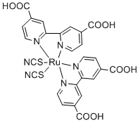 cis-bis(isothiocyanato)bis(2,2'-bipyridyl-4,4'-dicarboxylato)-ruthenium(II)